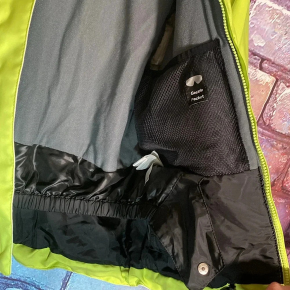 Junior Ski Jacket Size 12 Winter Coat DNA Descente North America Lime Green - Picture 5 of 11